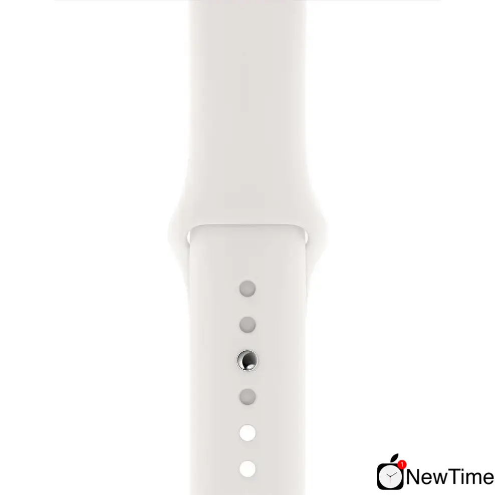 Apple Watch Series 5 GPS + Cellular 40mm Stainless Steel Case with White Sport Band (MWWR2, MWX42)